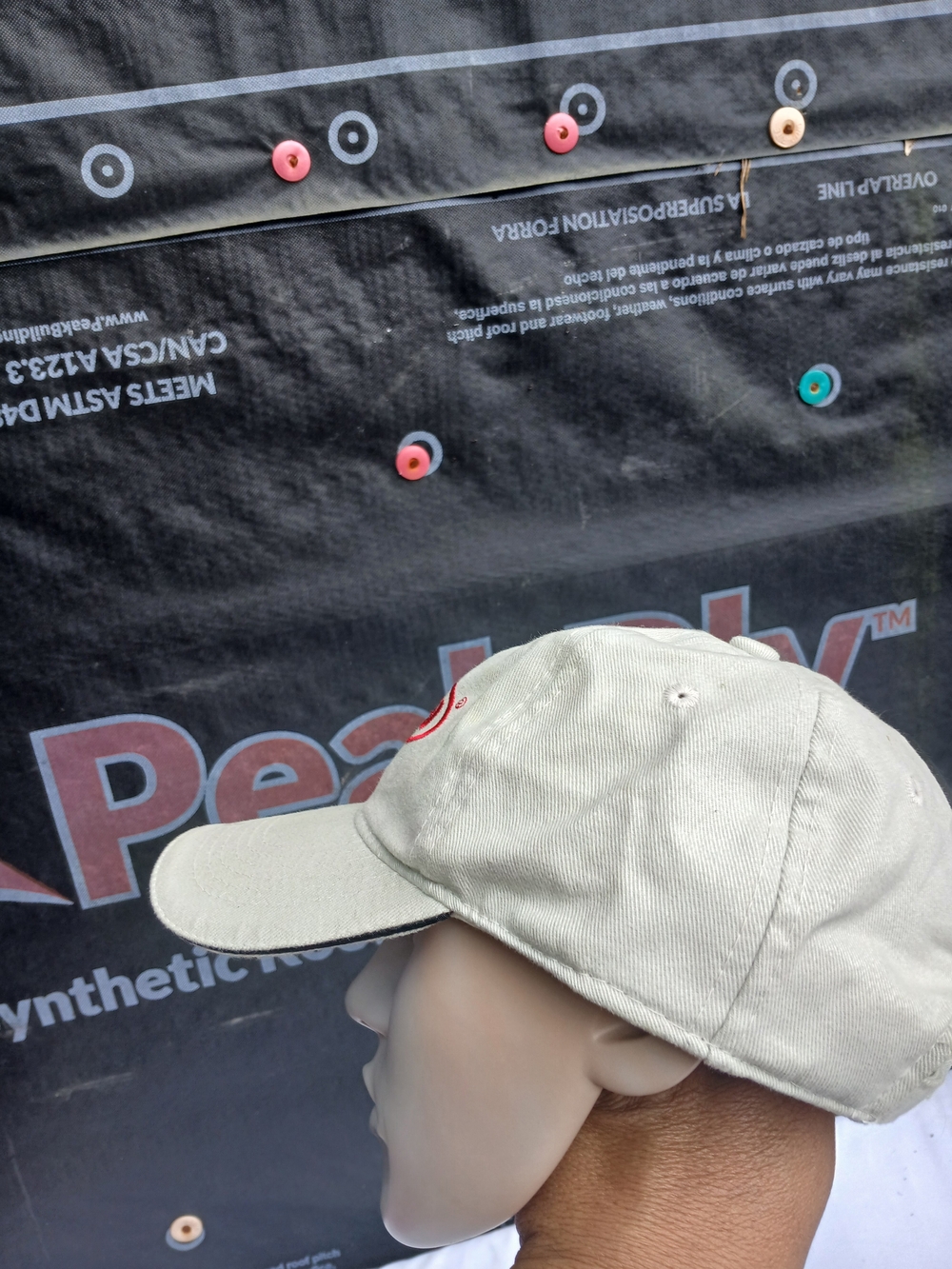 Beige Embroidered Logo Baseball Cap - Picture 5 of 8